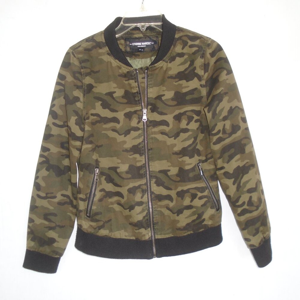 Etienne Marcel Women's Camuoflage Jacket Size XS Green